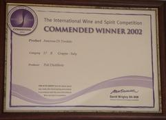 Poli Torcolato - International Wines & Spirits Competition Comm. Winner - 2002
